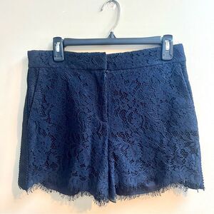 Ann Taylor navy lace shorts.  Size 4